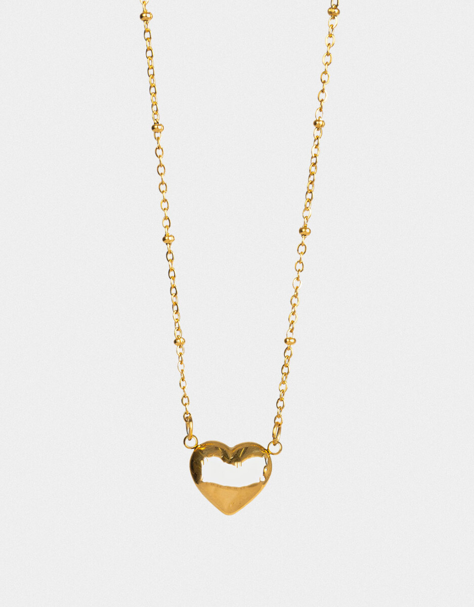 Cadena Corta Con Dije Corazón Acero 