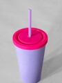Vaso Con Tapa + Sorbito Arcay Estampado 1
