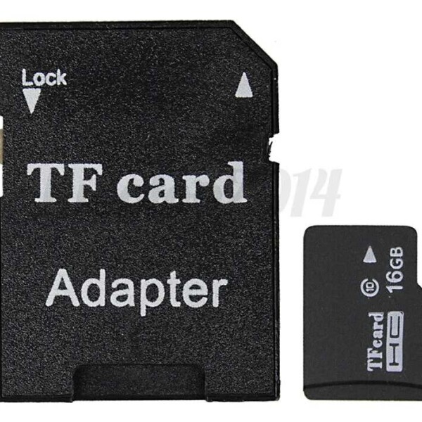 Tarjeta Memoria Micro SD 16GB Goldtech Clase 10 + Adaptador Color Negro