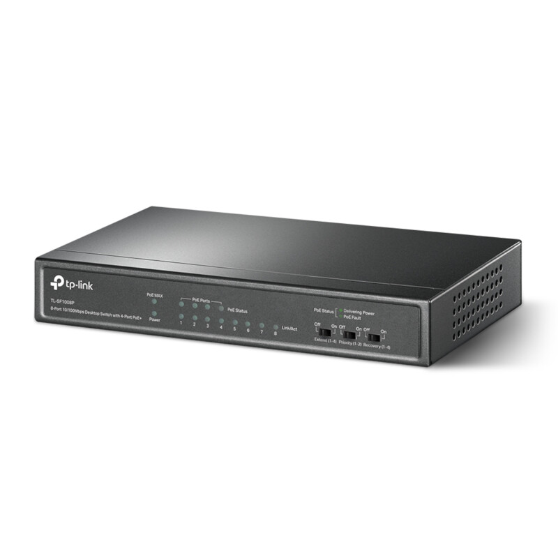 Switch Tp-Link Tl-sf1008p 8 Puertos 10/100 4 PoE Switch Tp-Link Tl-sf1008p 8 Puertos 10/100 4 PoE