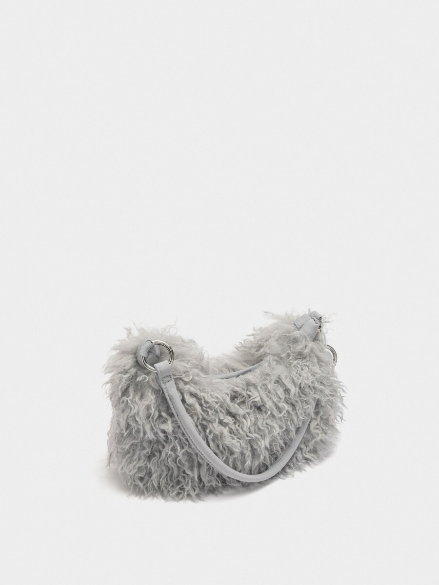 Bolso De Hombro Efecto Pelo crudo