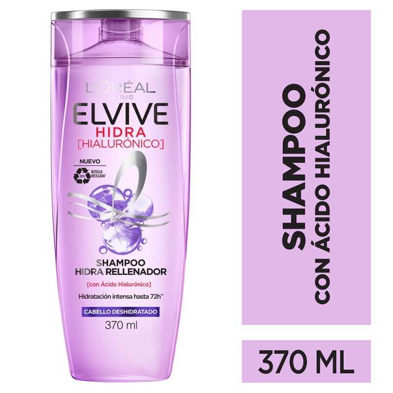 Shampoo L'Oréal Elvive Hidra Hialurónico Pack Ahorro 370 ML + AC 200 ML Shampoo L'Oréal Elvive Hidra Hialurónico Pack Ahorro 370 ML + AC 200 ML