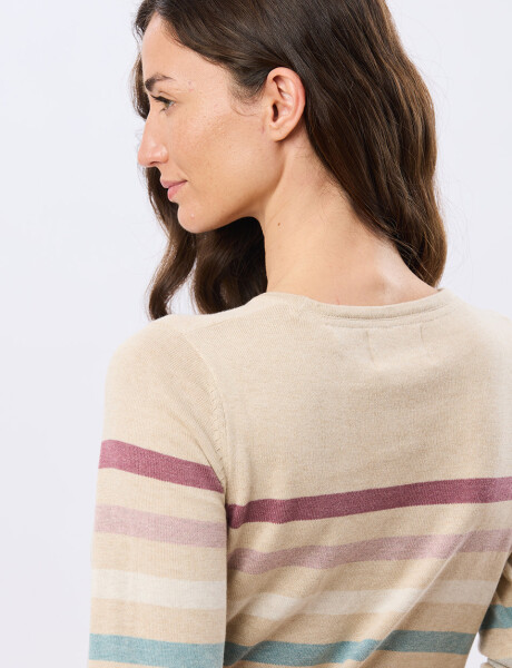 BUZO TEJIDO RAYADO Beige
