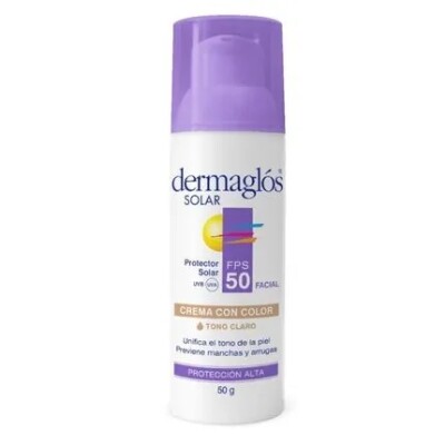 Protector Solar Dermaglos Fps50 Crema Tono Claro 50 Grs. Protector Solar Dermaglos Fps50 Crema Tono Claro 50 Grs.