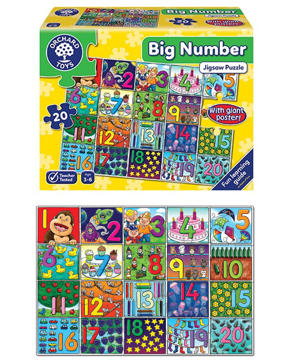 Puzzle de números grandes Orchard 20 piezas 