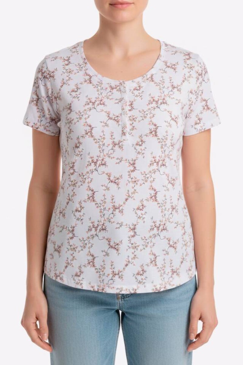 REMERA ESTAMPADA DE ALGODÓN - Blanco 