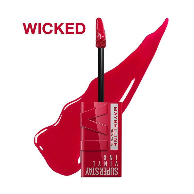 Labial Líquido Brillante Maybelline stay Vinyl Ink WICKED