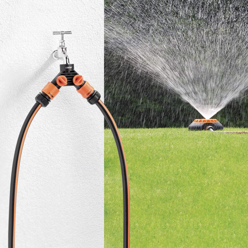 Conector p/canilla doble salida 1/2" o 3/4" Conector p/canilla doble salida 1/2" o 3/4"