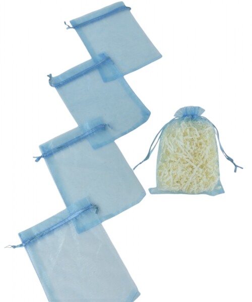 Pack x 100 - Bolsas organza 12x17 cm TURQUESA