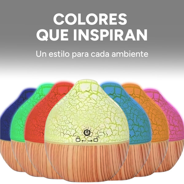Aromatizante Difusor Ultrasónico De Aceite Esencial Con Led Color Maron Claro