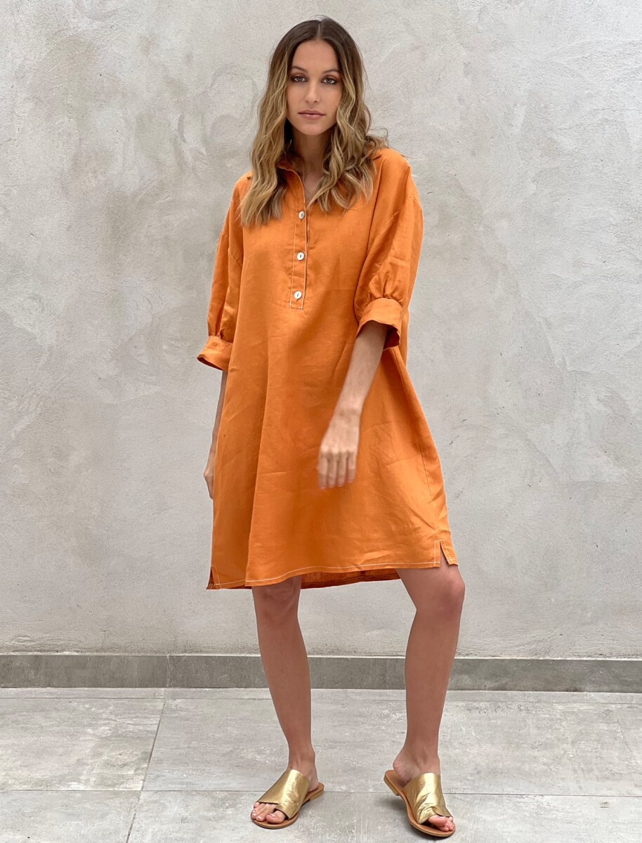 VESTIDO ALISO - NARANJA 