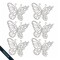 Mariposas Decorativas x 6 Gris
