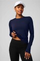 Polo Manga Larga Feather Tech+ Long-Sleeve Top Mujer Deep Navy