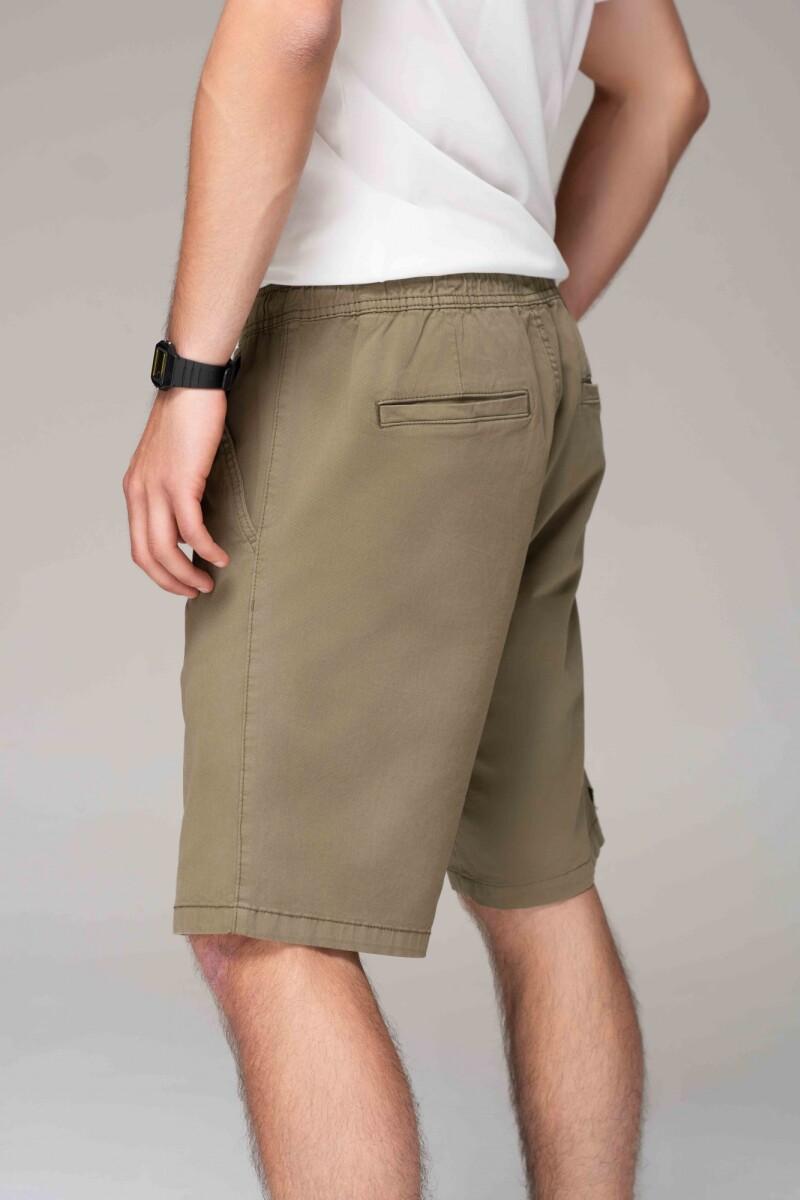 BERMUDA JOGGER WALK WASHED M-militar