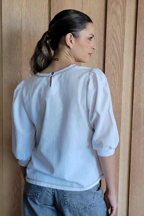 Remera Rose Tusor Crudo