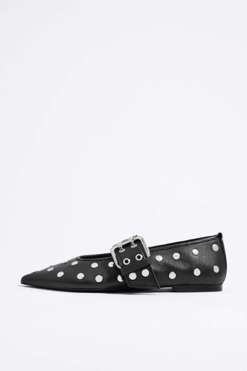 BAILARINA TACHAS PIEL Negro