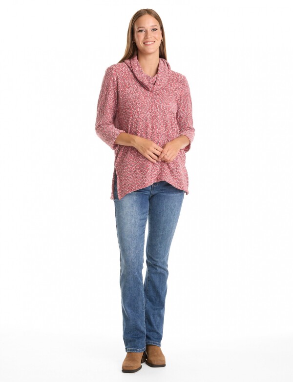 Buzo Cuello Volcado ROJO/MULTI