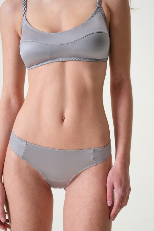Bikini Satén Gris