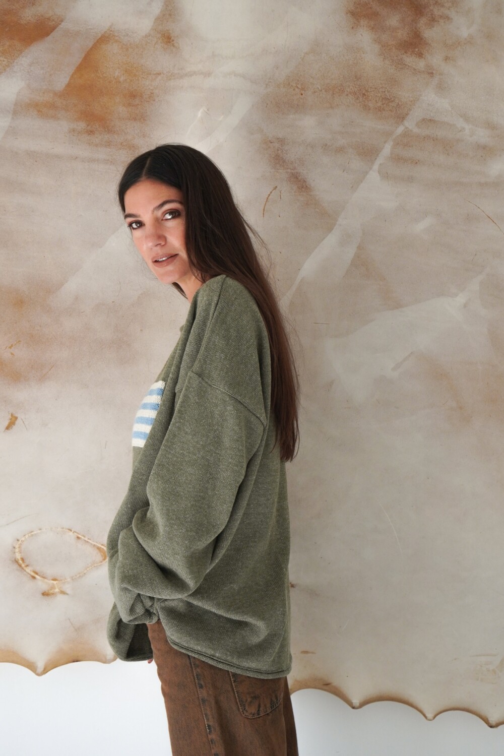 Sweater Flag Uruguay Verde Musgo
