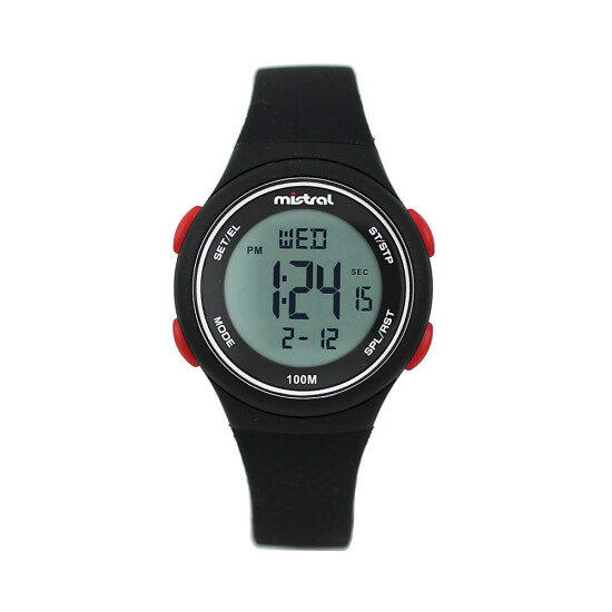 Reloj Mistral Deportivo Silicona Negro 0