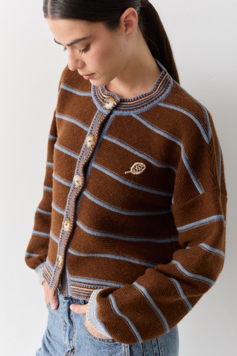 CARDIGAN TERRO TENNIS Chocolate