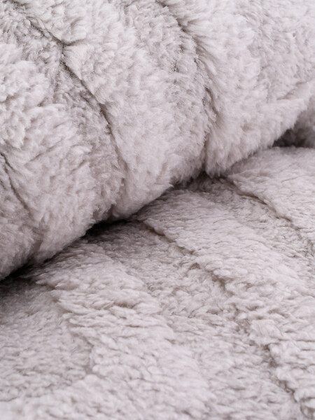 PIE DE CAMA DAMERO GRIS