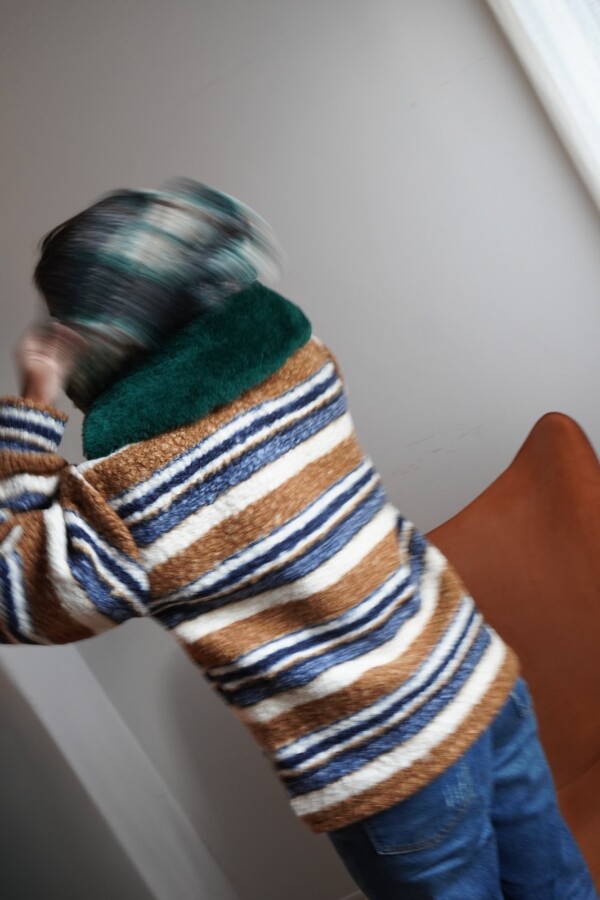 Buzo Crazy Bear Mostaza / Verde