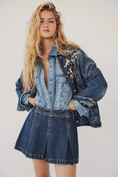 MADISON AVE DENIM MINI Azul