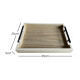 Bandeja decorativa simil madera con asa 35x25cm Blanco y Negro