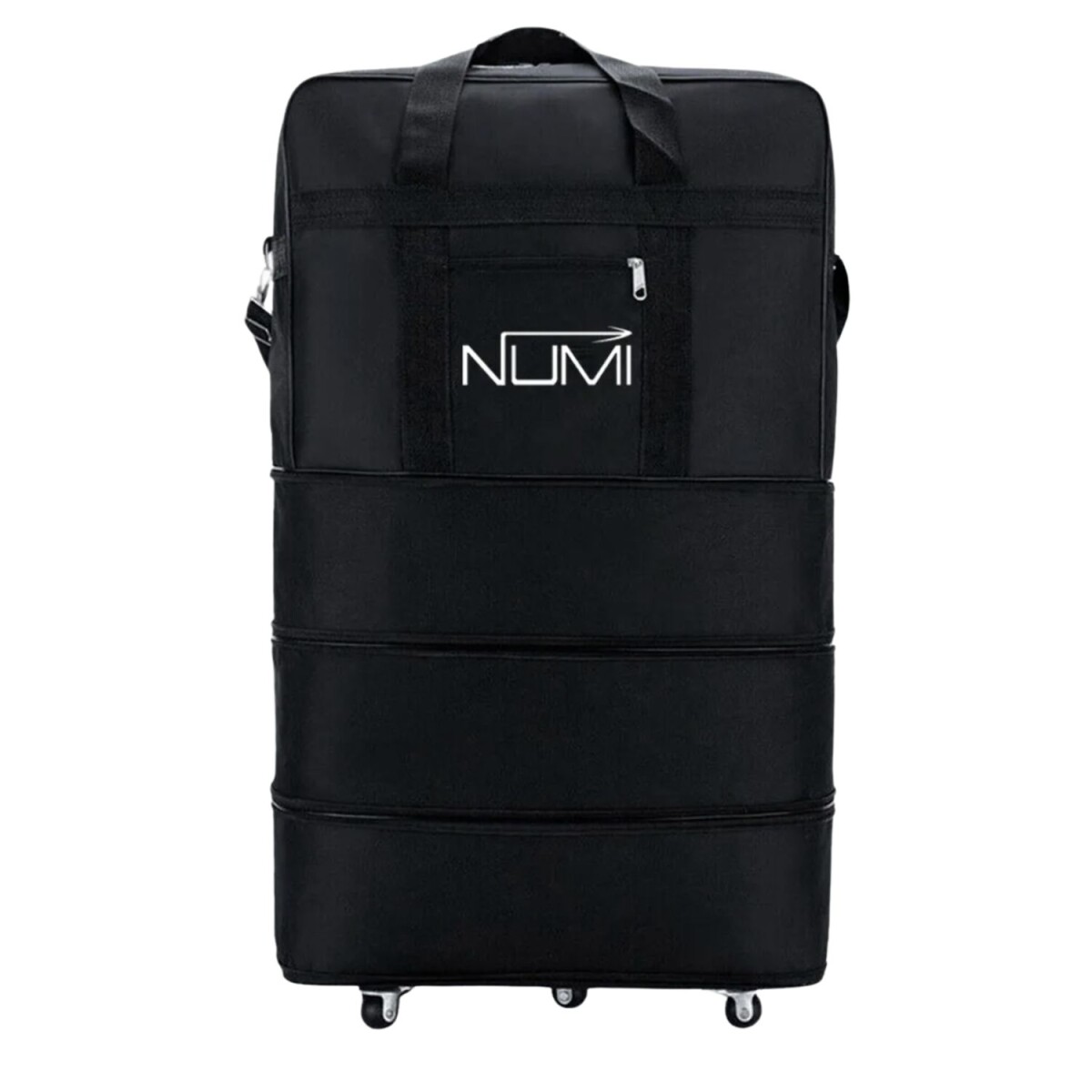 Bolso de Tela Gigante con 5 Ruedas 90x50x30cm - Negro 