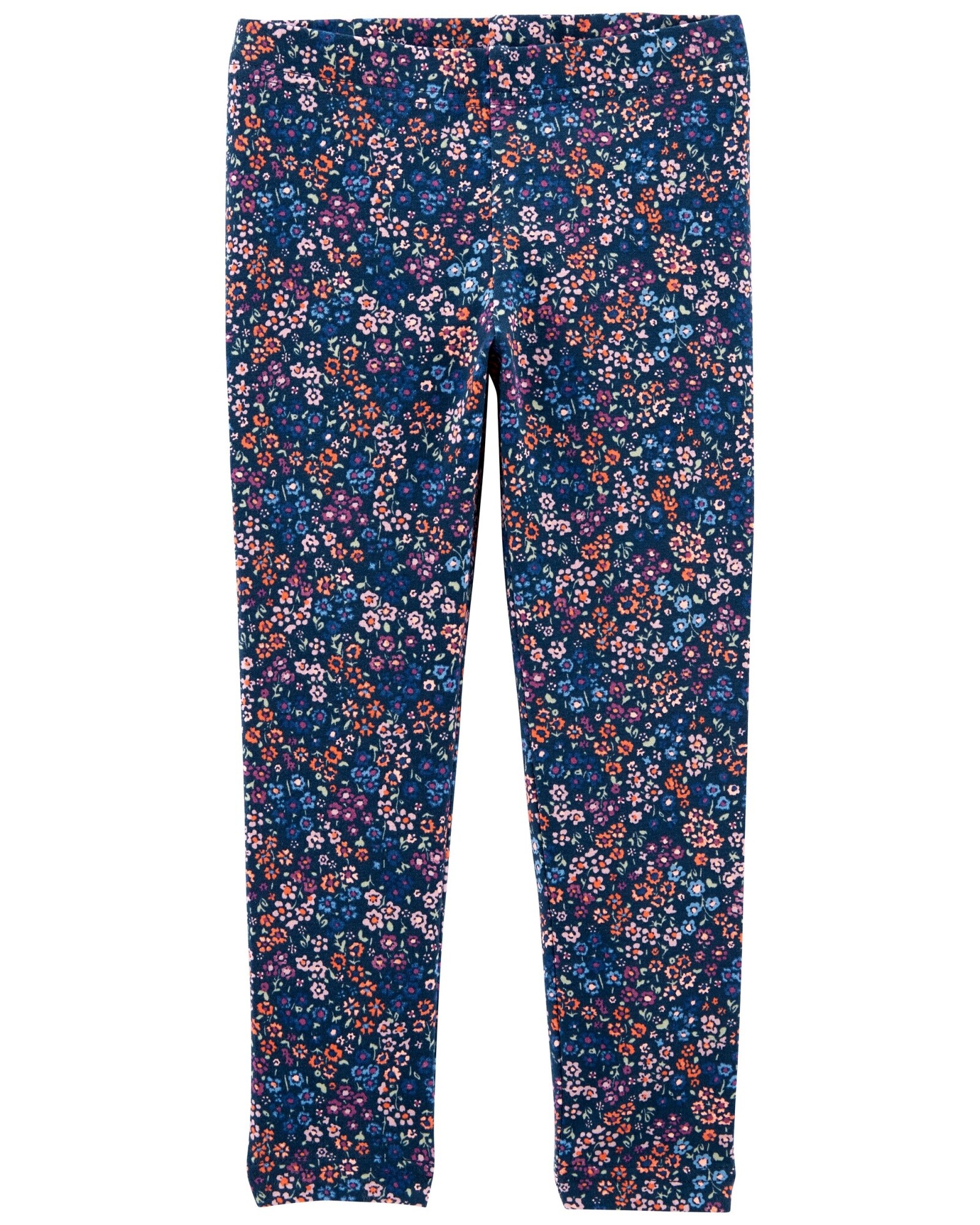 Calza de algodón, diseño floral. Talles 3-24M Sin color