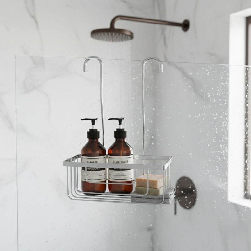 ORGANIZADOR METAL PLATA P/BAÑO 35.3X25.3X12.6CM Unica