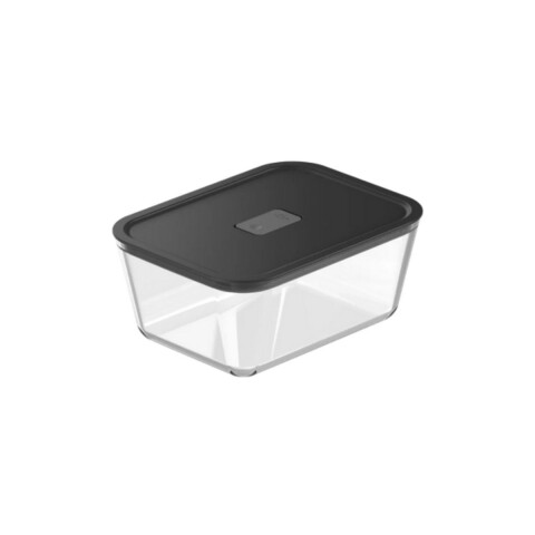 Tupper de vidrio hermético 2,4 Lts Negro