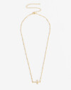 Cadena Corta con Dije Cubic zirconia Collar Con Dije Cubic Dorado - Dorado