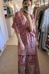 Vestido Manu de seda Tonos rojos