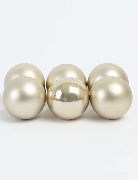 ESFERA COMBINADA MATE 6CM X 6 UNIDADES CHAMPAGNE ESFERA COMBINADA MATE 6CM X 6 UNIDADES CHAMPAGNE