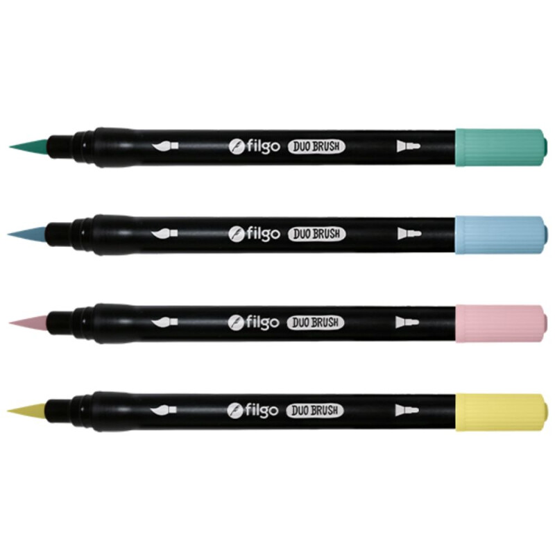 Filgo marcador duo brush pen -4 pasteles Filgo Marcador Duo Brush Pen -4 Pasteles