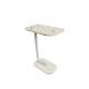 Mesa auxiliar Lumax de arrime MDF símil mármol para living Mesa auxiliar Lumax de arrime MDF símil mármol para living