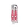 Set de cubiertos con mango de silicona Rojo
