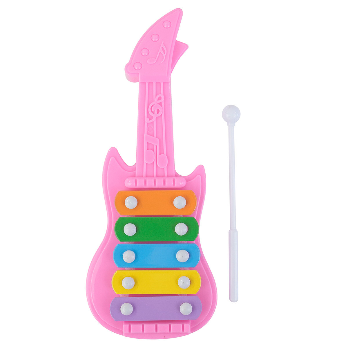 Xilofono de plastico con forma de guitarra 