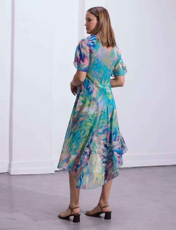 Vestido Gasa VERDE/MULTI