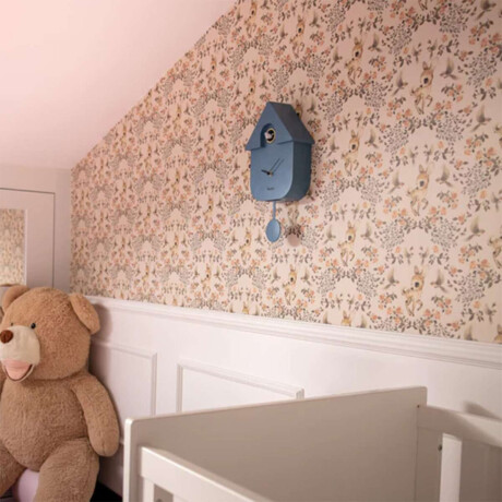 Reloj Cuco Casita Con Dial Azul