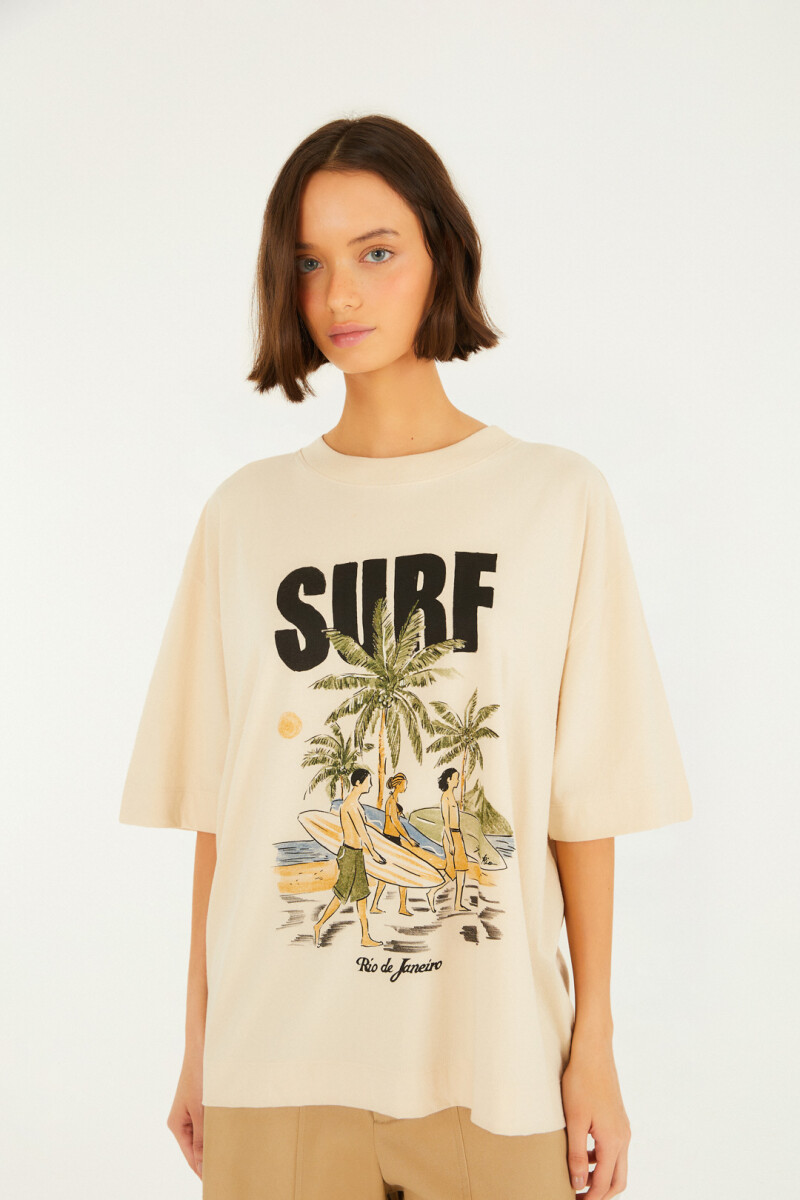 REMERA SURF Crudo