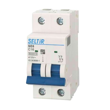 LLAVE TÉRMICA BIPOLAR 16A SELTIR LLAVE TÉRMICA BIPOLAR 16A SELTIR