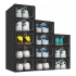 Cajas Estantes Organizador Rack Zapatos Zapatera Apilabl X48 Color Variante Negro