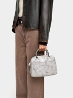 Bolso Bowling Efecto Craquelado crudo