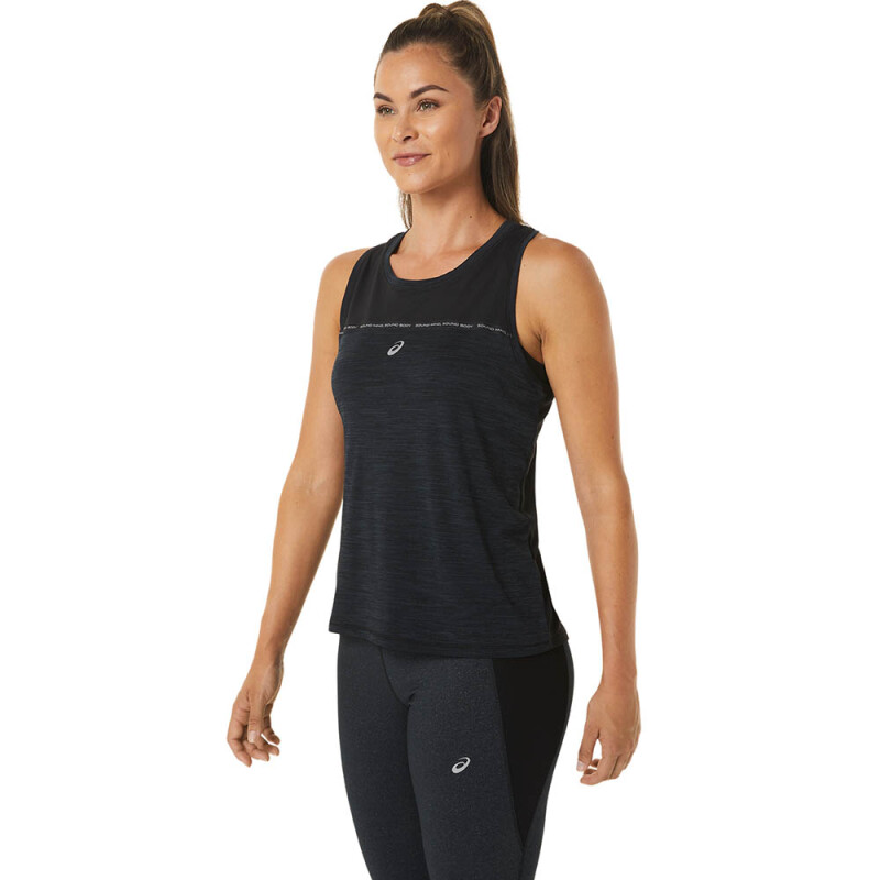 Race Tank - Mujer Performance Black/charcoal Grey