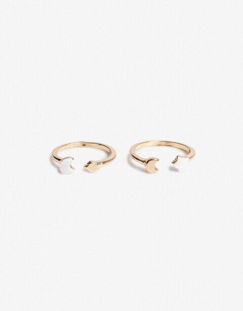 Sets Anillos Piedra Set De Anillos - Dorado