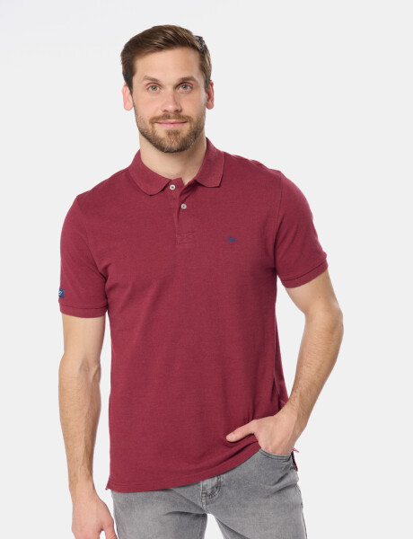 REMERA POLO LISA PIQUÉ Bordo Melange