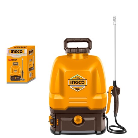 PULVERIZADOR FUMIGADOR DE MOCHILA 16LTS A BATERIA 20V P20S S AMARILLO-NEGRO